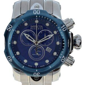 Boy's 46mm Invicta Venom Reserve Blue Dial 1000M Chronograph Watch! Ref: 10821!